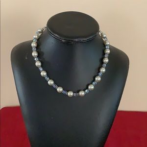 Women’s pearl and crystal necklace